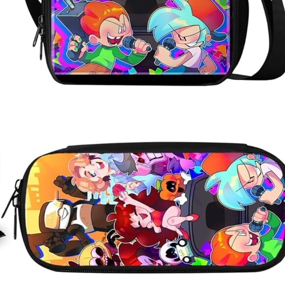 3 Pc. Anime Backpack, Lunch Bag and Pencil Case - UNISEX - BRAND NEW - Picture 4 of 11
